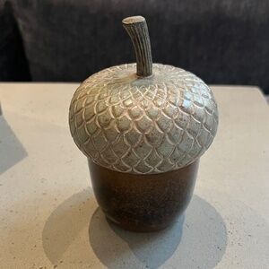 Crate and Barrel large Acorn Candlepot